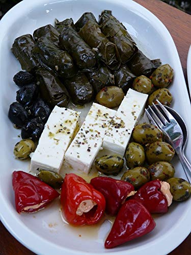 20x30 Inch Laminated Salad Buffet Poster - Vibrant Feta Cheese & Olives Kitchen Decor - Perfect for Dining Room Wall Art & Restaurant Decorations - Durable Home Comforts Wall Decor