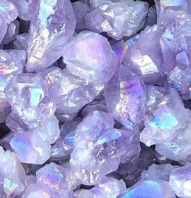 Angel Aura Amethyst Rough Point Pocket Stone - Natural Healing Crystal for Meditation, Chakra Balancing & Stress Relief | Perfect for Home Decor, Yoga Practice & Spiritual Gifts