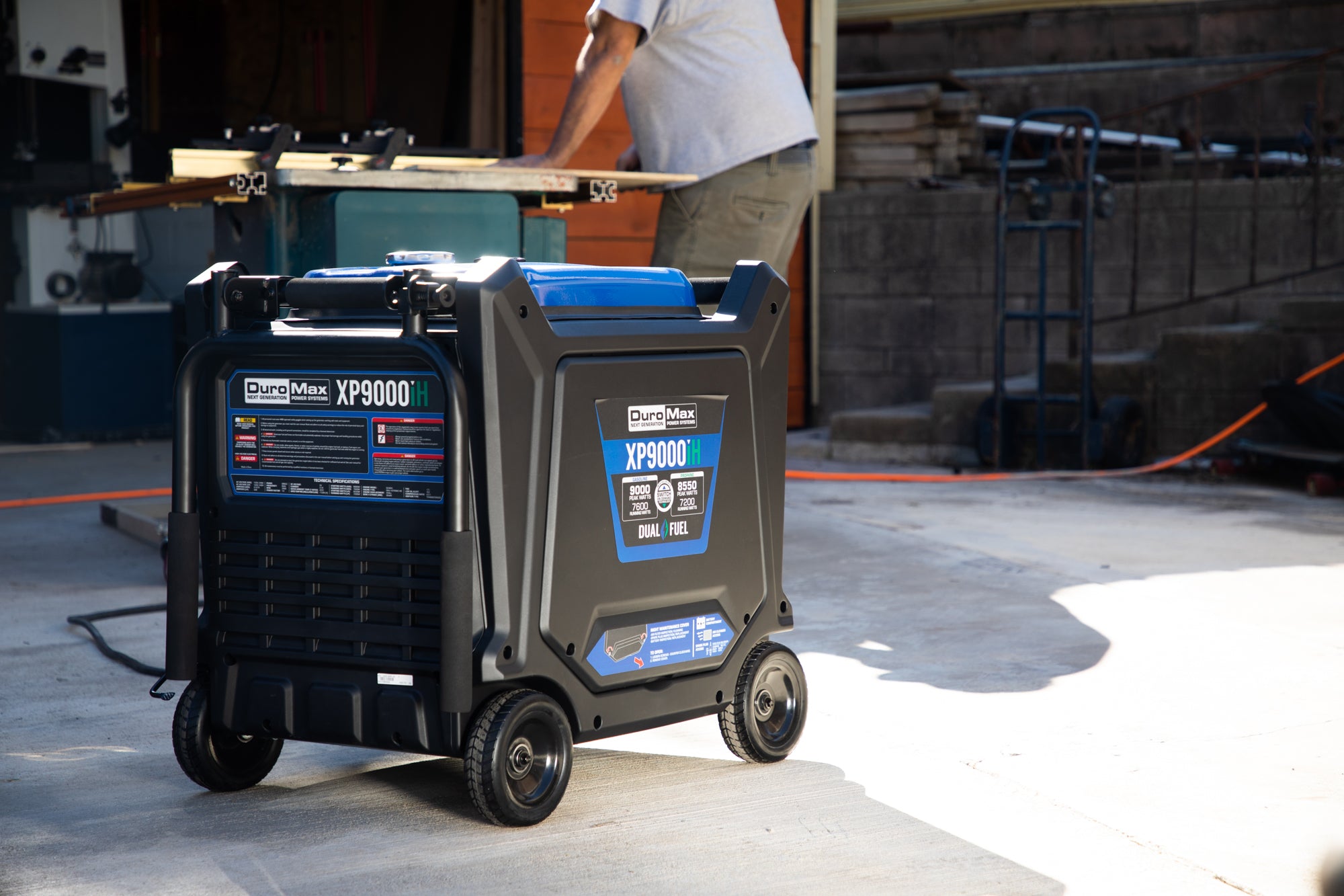 9,000 Watt Dual Fuel Portable Inverter Generator with CO Alert - Reliable Backup Power for Home, Camping & Emergency Use