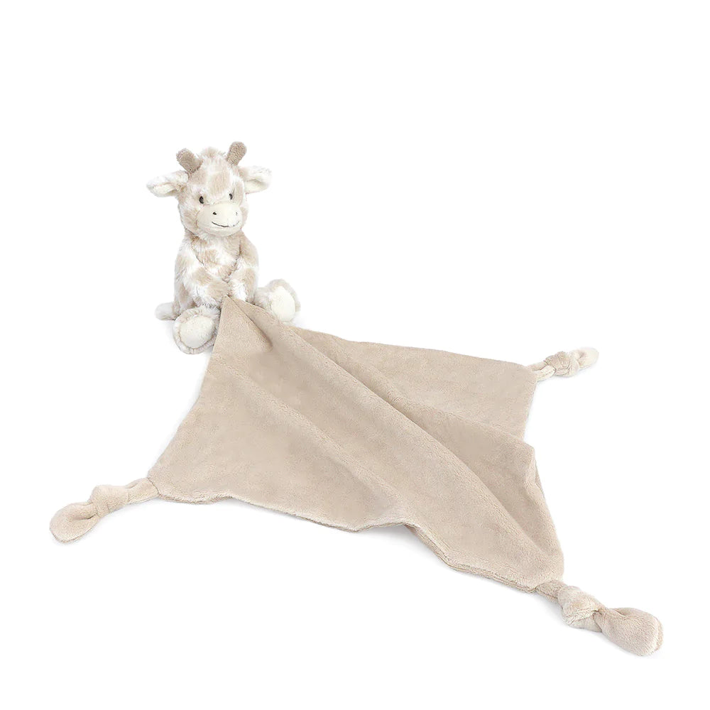 Soft Giraffe Knotted Security Blanket for Babies - Comforting & Soothing Blankie for Newborns, Infants & Toddlers - Perfect for Naptime, Bedtime & Travel
