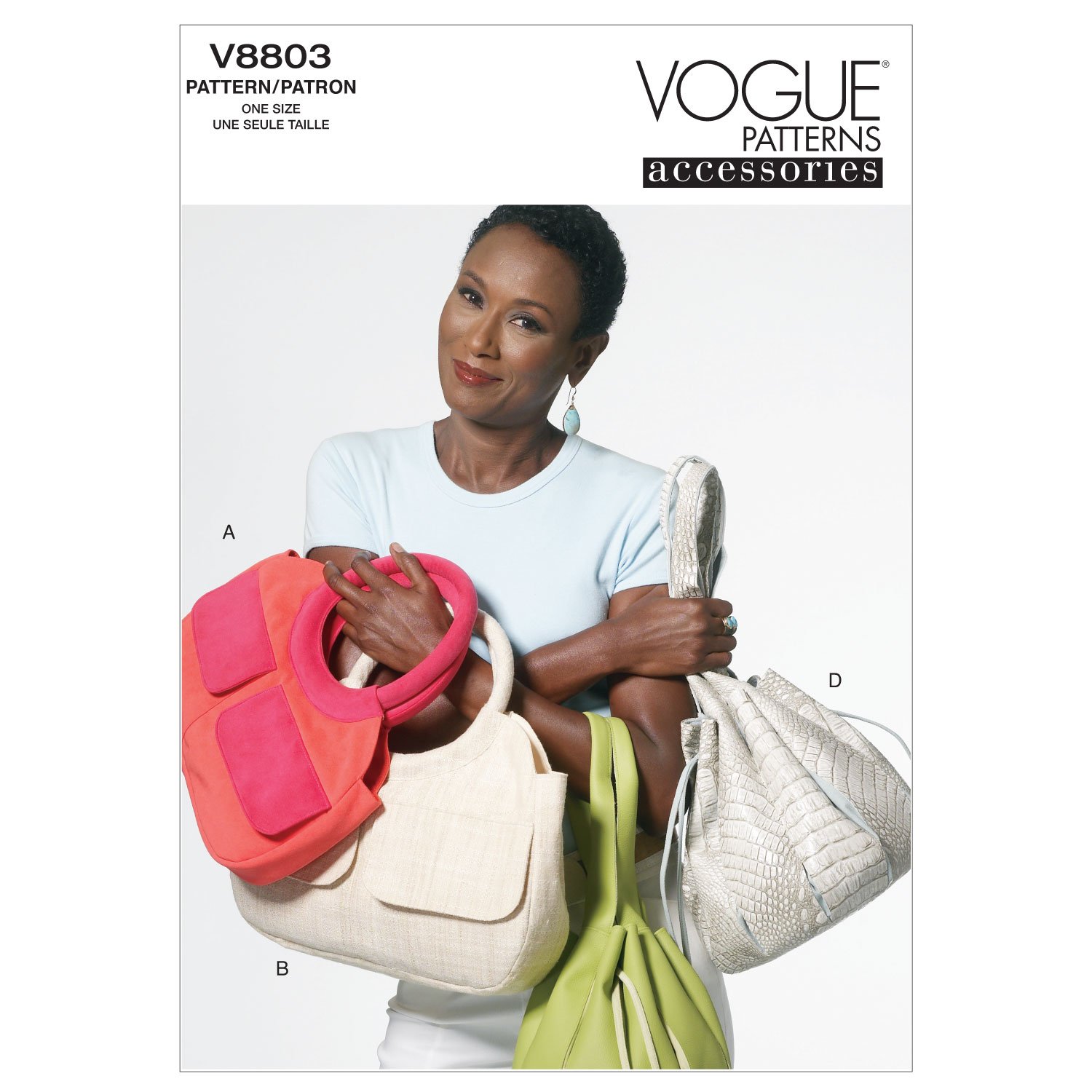 VOGUE PATTERNS V8803 DIY Sewing Pattern for Stylish Handbags & Totes - Perfect for Fashion Accessories, Gift Making & Craft Projects