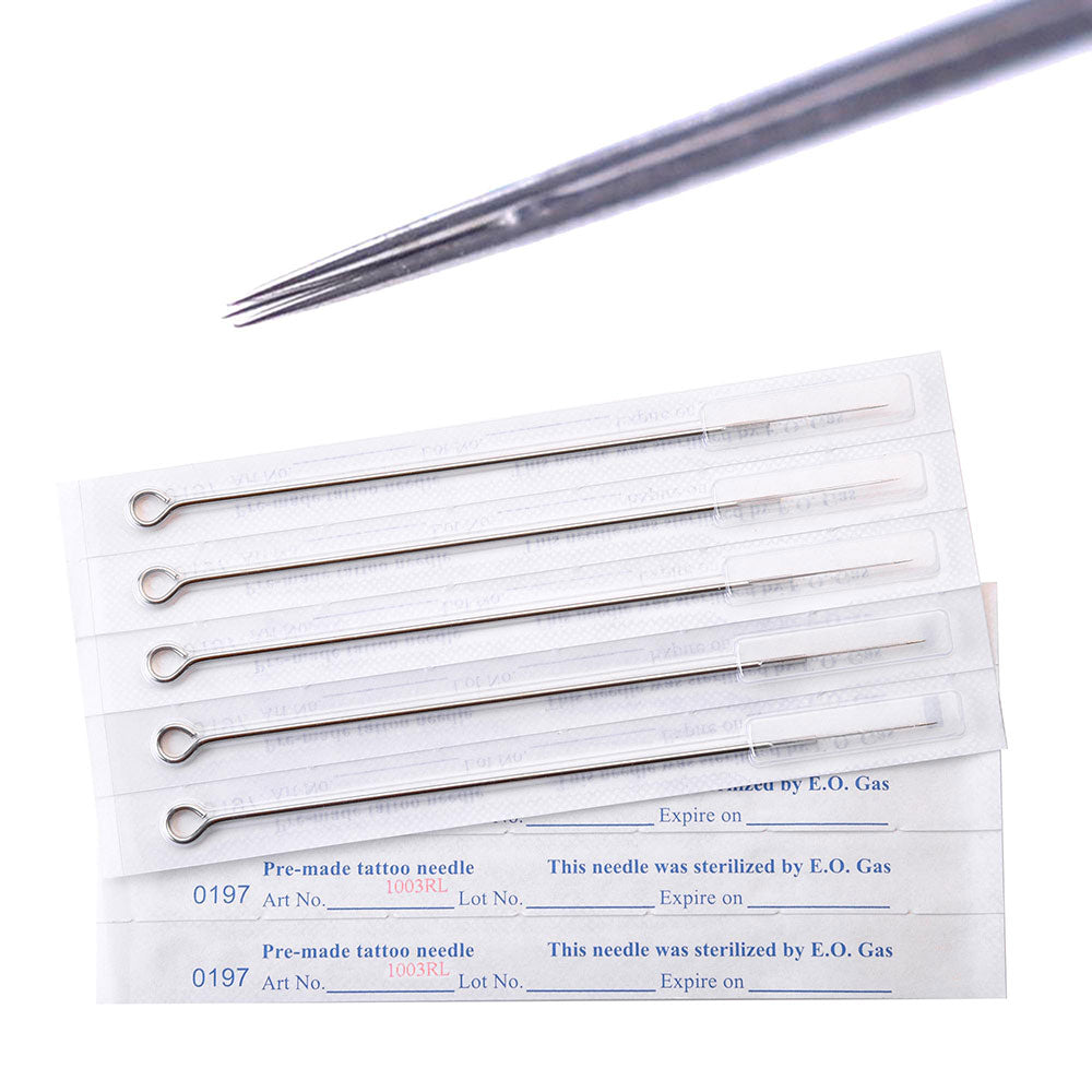 100pcs Disposable Sterile Tattoo Needles - Mixed Sizes for Professional & Beginner Artists | Safe for Tattooing, Permanent Makeup & Body Art | TheLAShop