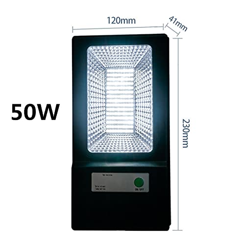 50W Solar LED Street Light with PIR Motion Sensor & Remote Control - Waterproof Outdoor Lighting for Plaza, Garden, Yard, Pathway | Energy-Efficient Solar Powered Security Light for Home & Commercial Use