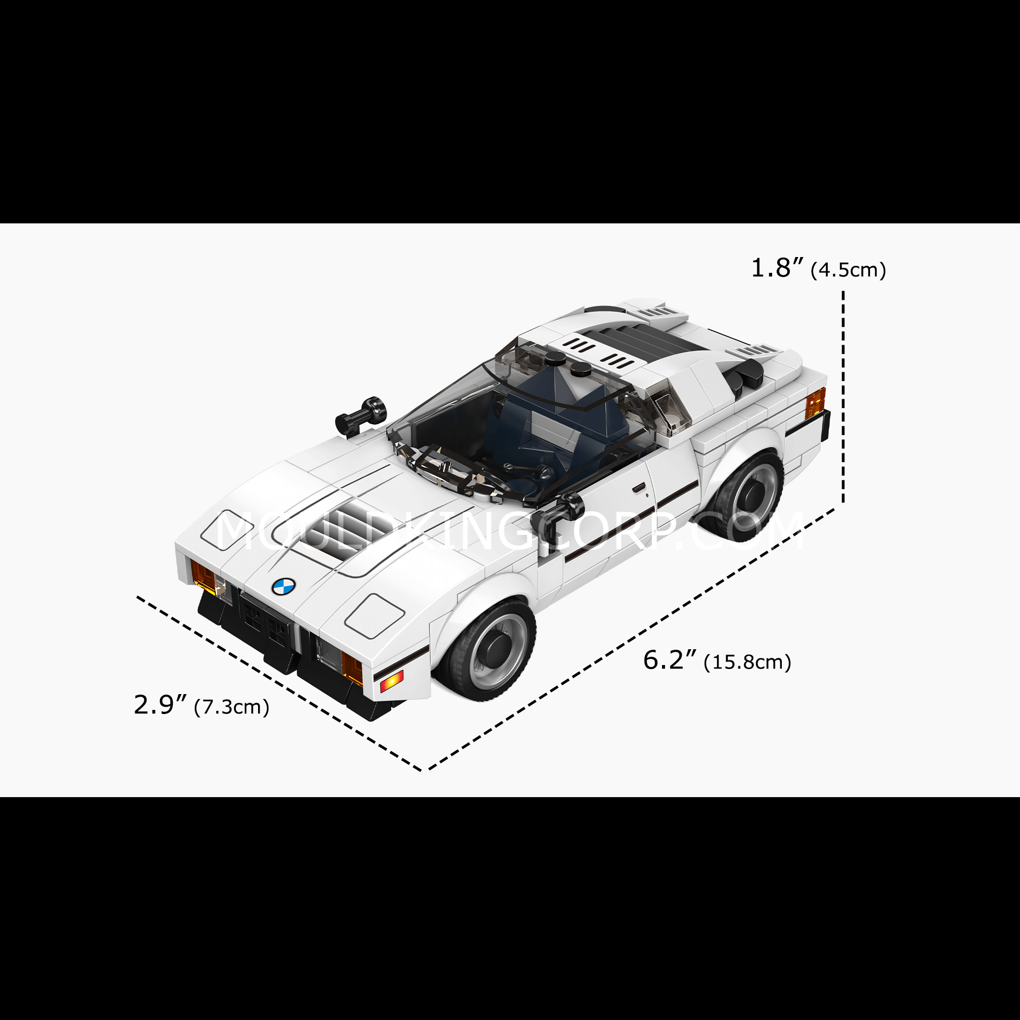 MOULD KING 27036 M1 Sports Car Model Building Set - 342 PCS DIY Construction Toy for Adults & Kids | Perfect for STEM Learning, Gift Ideas & Creative Play