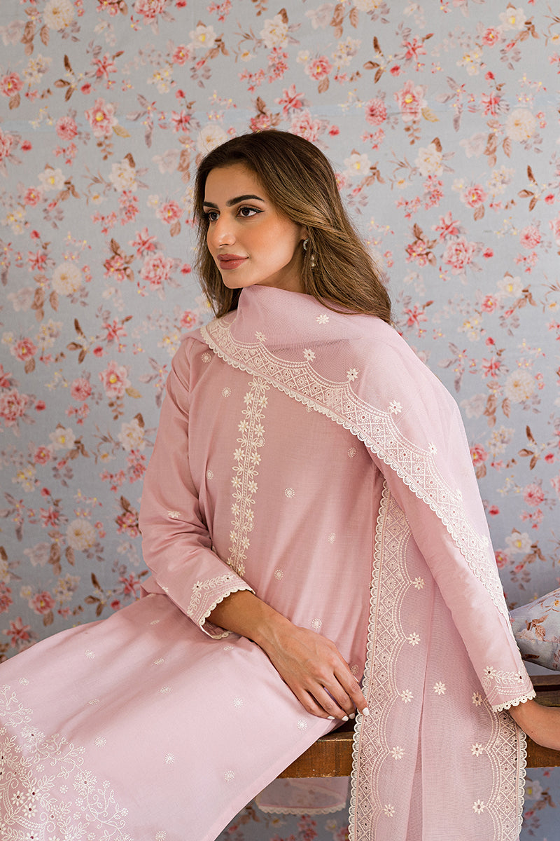 ICY PINK 3-Piece Embroidered Lawn Suit for Women - Elegant Summer Outfit for Weddings, Parties & Special Occasions