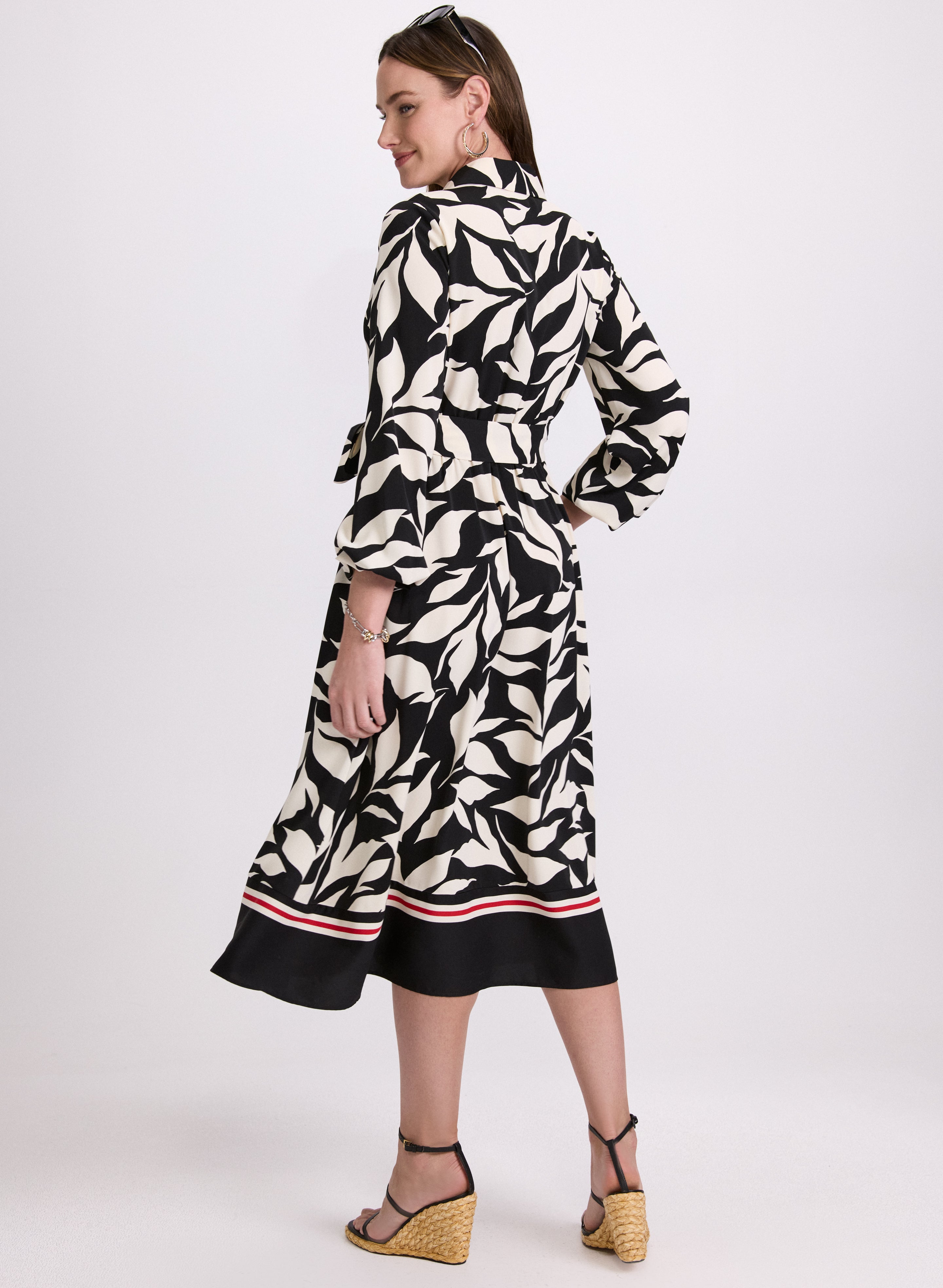 Floral Midi Dress for Women - Summer Boho Flowy Dress with Pockets - Perfect for Beach Vacation, Garden Party & Date Night