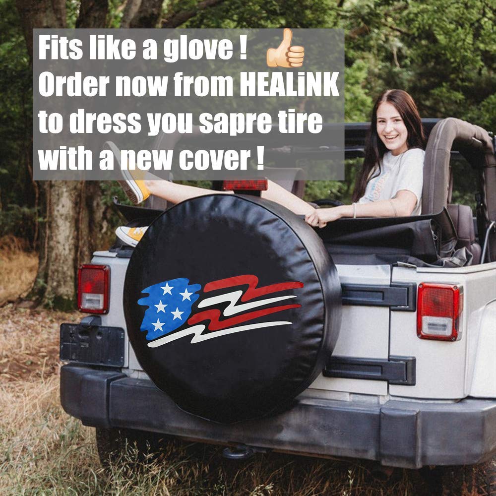 American Flag RV Wheel Cover - 15