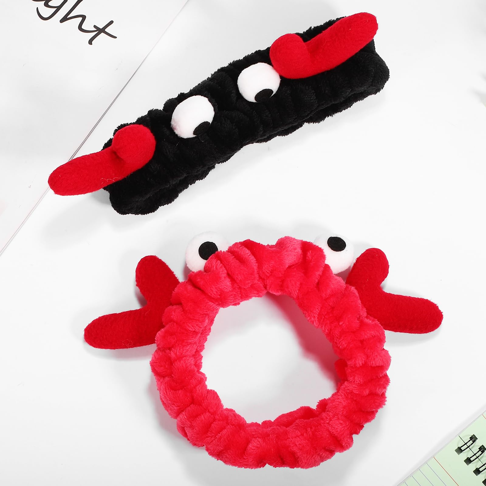 2Pcs Adjustable Soft Elastic Face Wash Headbands for Women - Coral Spa Headband for Facial, Makeup, Bath & Costume Parties | Perfect for Skincare, Spa Days & Beauty Routines