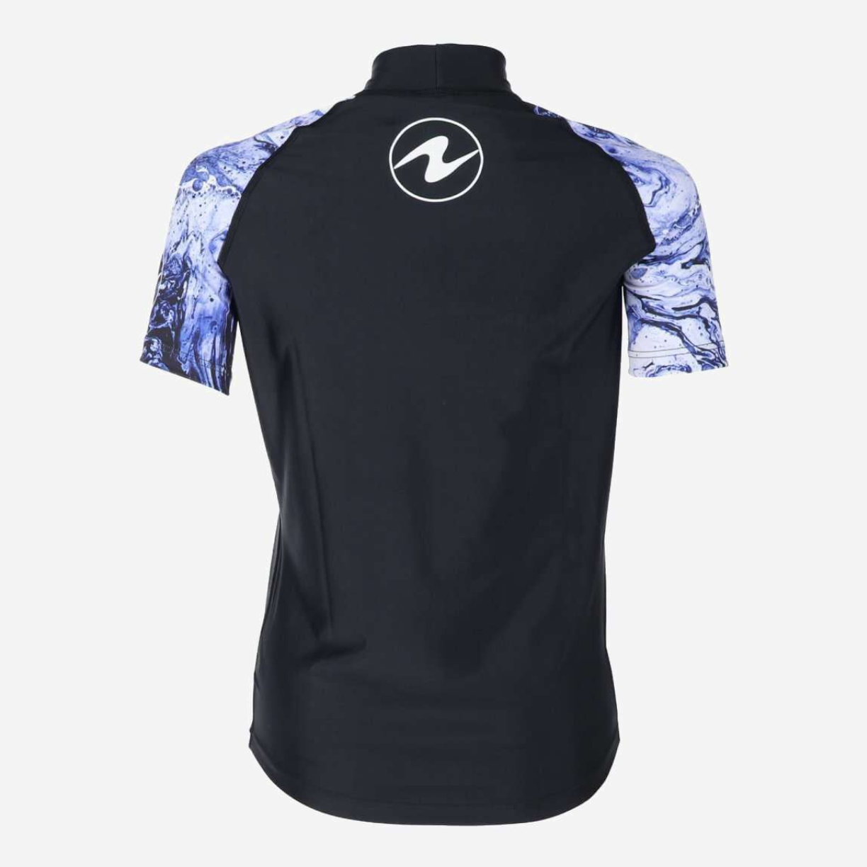 Aqua Lung Women's Short Sleeve Rash Guard - Aqua Purple & White UPF 50+ Sun Protection for Surfing, Swimming & Beach Activities