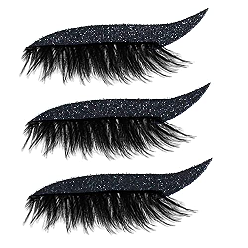 GAH Reusable Self-Adhesive Eyeliner & Eyelash Stickers - 28 Pairs of Waterproof Makeup Tools for Perfect Winged Eyeliner & Lash Enhancement | Great for Daily Makeup, Parties, and Special Occasions