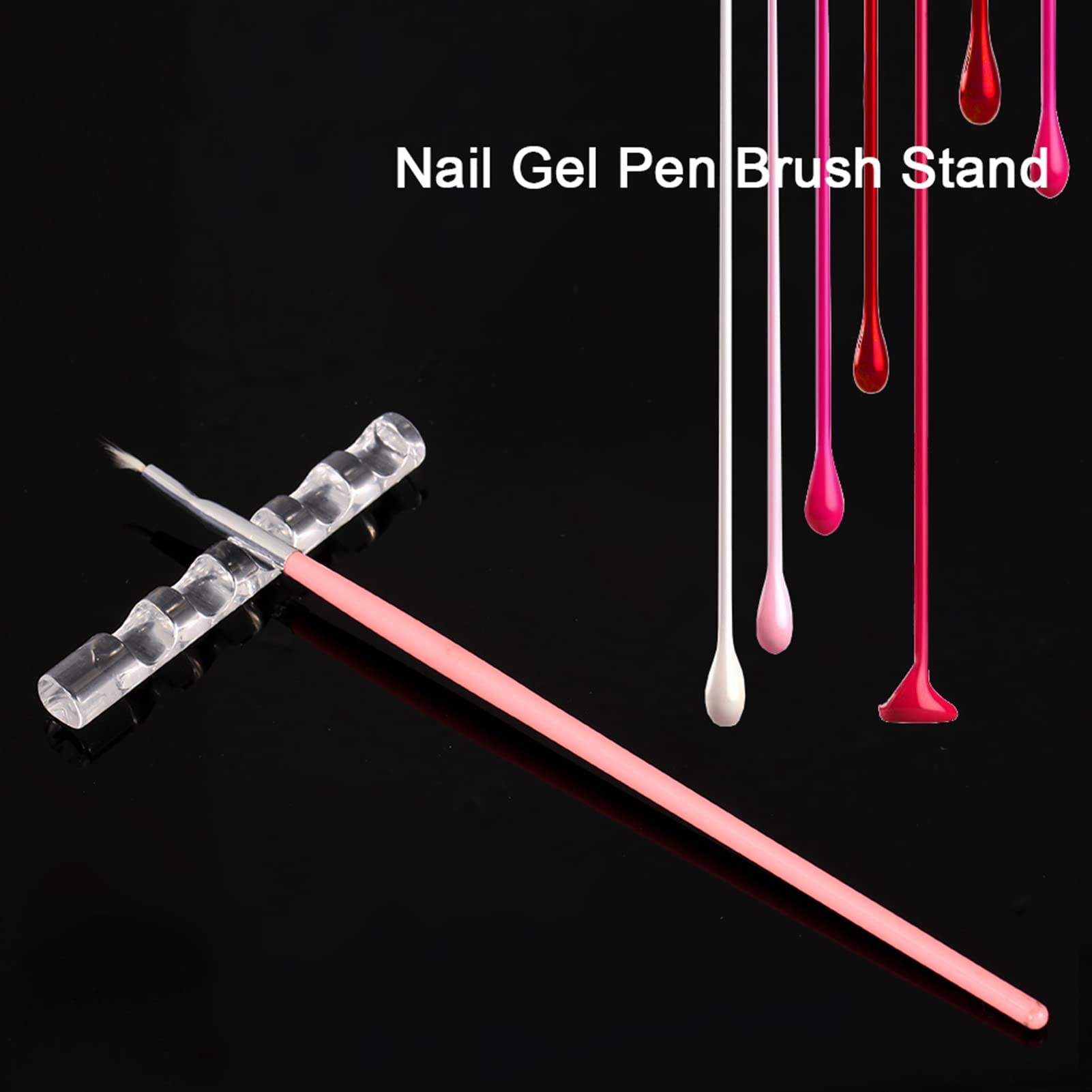 LANTRO JS Acrylic Nail Gel Polish Pen Brush Stand Holder - Professional Nail Art Organizer for Salon & Home Manicure - Perfect for Nail Technicians, DIY Enthusiasts & Beauty Lovers