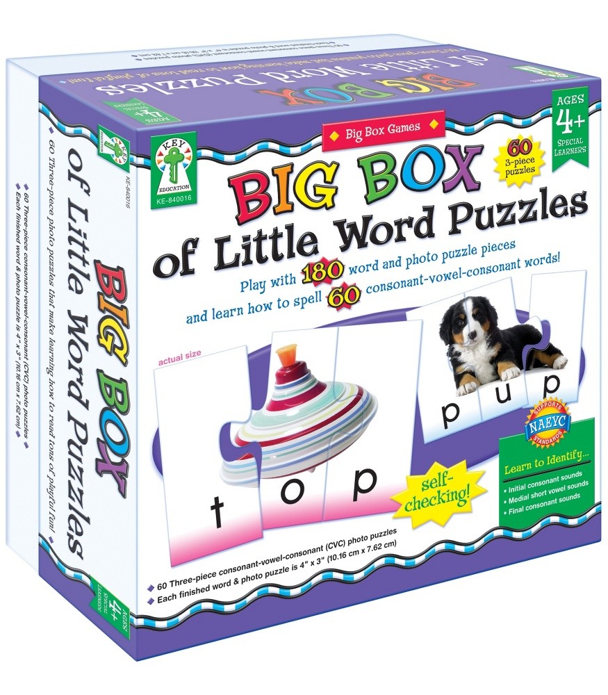Big Box of Little Word Puzzles - Fun Brain Teasers & Vocabulary Games for Kids & Adults - Perfect for Travel, Parties & Family Game Nights