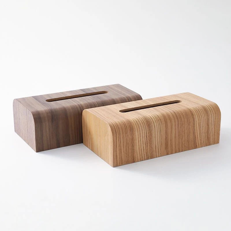 Premium Walnut Wood Tissue Box Holder - Handcrafted Solid Wood Home Decor for Living Room, Bedroom & Bathroom - Elegant & Functional Tissue Paper Dispenser for Home & Office Use