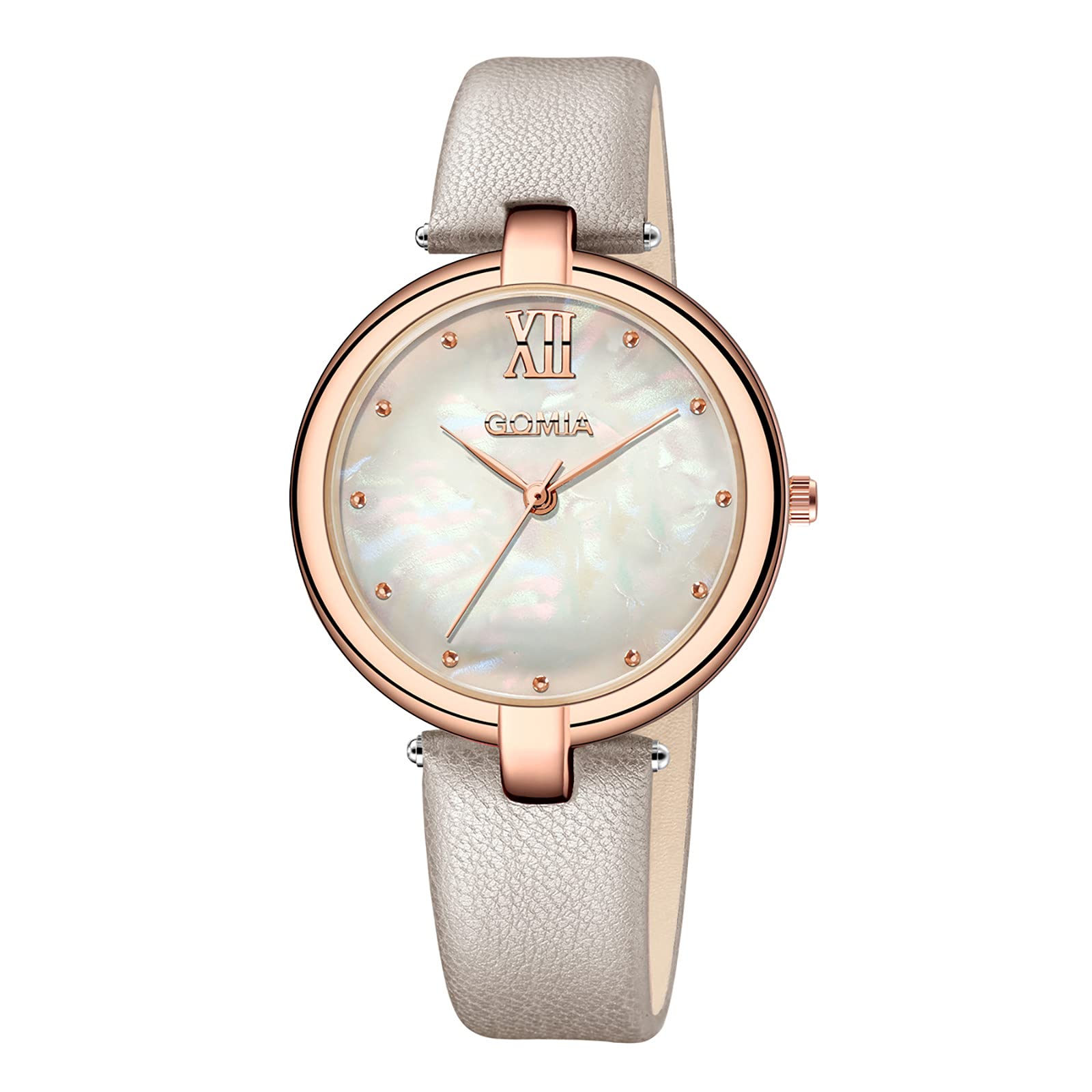 Elegant Women's Quartz Watch with Colorful Shell & Leather Strap - Stylish Light Luxury Accessory for Work, Parties & Everyday Wear