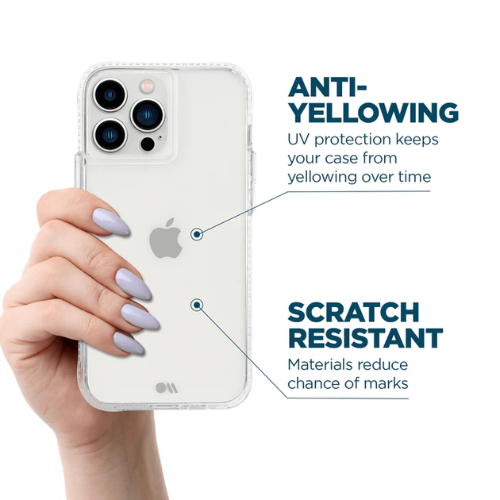 Case Mate Tough Series Clear Protective Case for iPhone 14 Pro - Shockproof & Scratch-Resistant Cover for Everyday Use, Work, and Outdoor Activities