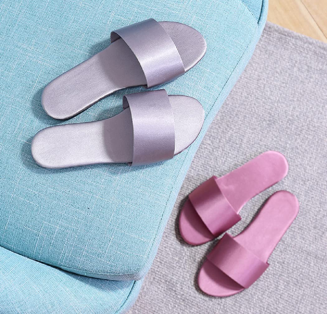 HANDKEI Women's Summer Satin Slippers - Breathable Indoor Flat Sandals for Home Comfort | Perfect for Lounging, Spa Days & Relaxation