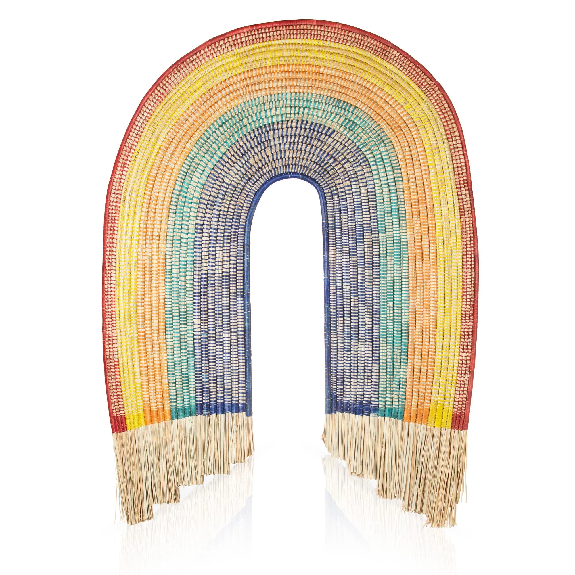 Large Rainbow Woven Wall Art - Handmade Bohemian Tapestry for Home Decor, Nursery, Bedroom & Living Room - Perfect for Boho Chic Interior Design