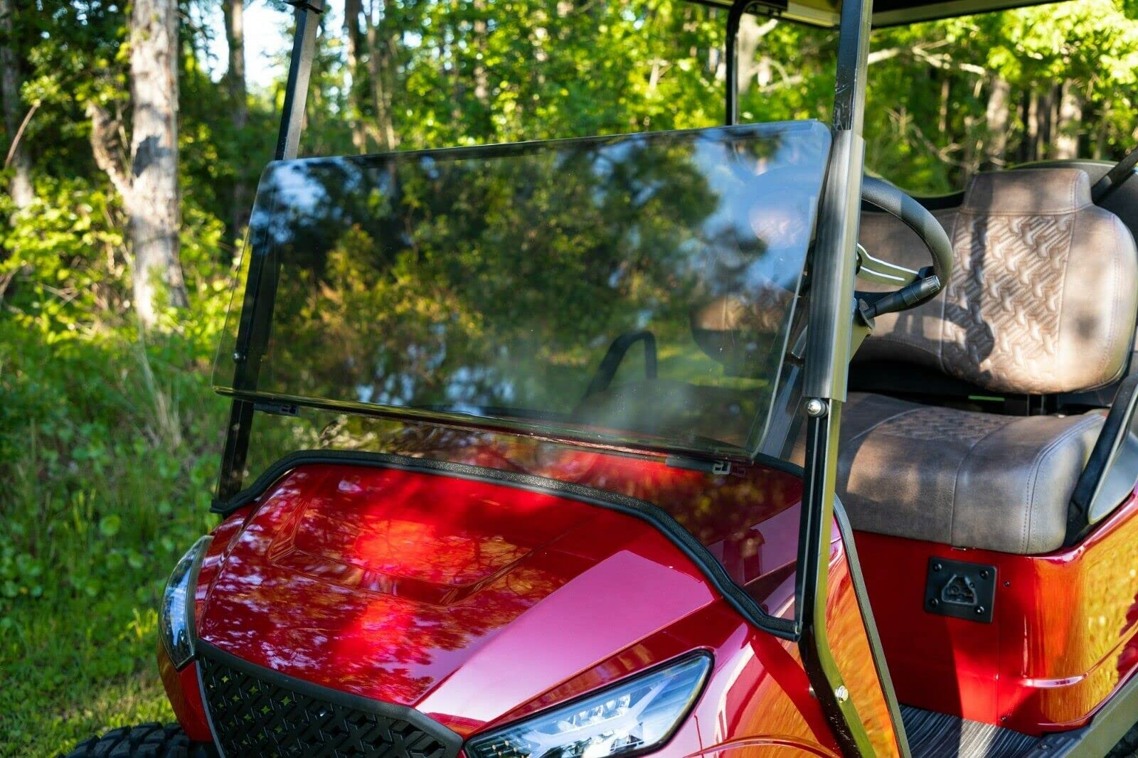 RED DOT Storm Body Folding Windshield for EZGO TXT (1994 & Up) Golf Carts - Compatible with Storm Body Kit & 1