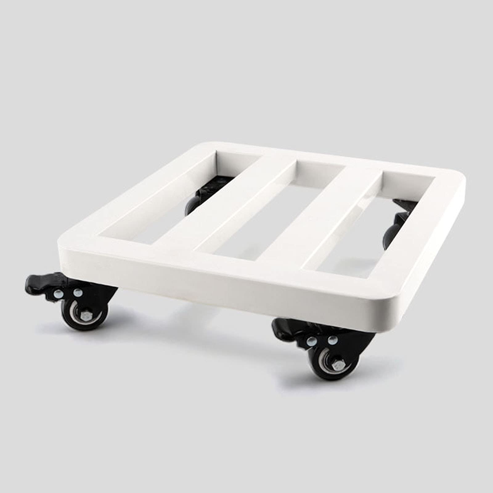 Lockable Wheels Metal Plant Caddy - Heavy Duty Square Plant Stand with Wheels for Indoor & Outdoor Potted Plants | Perfect for Moving Large Plants, Garden Decor, and Home Nursery Organization