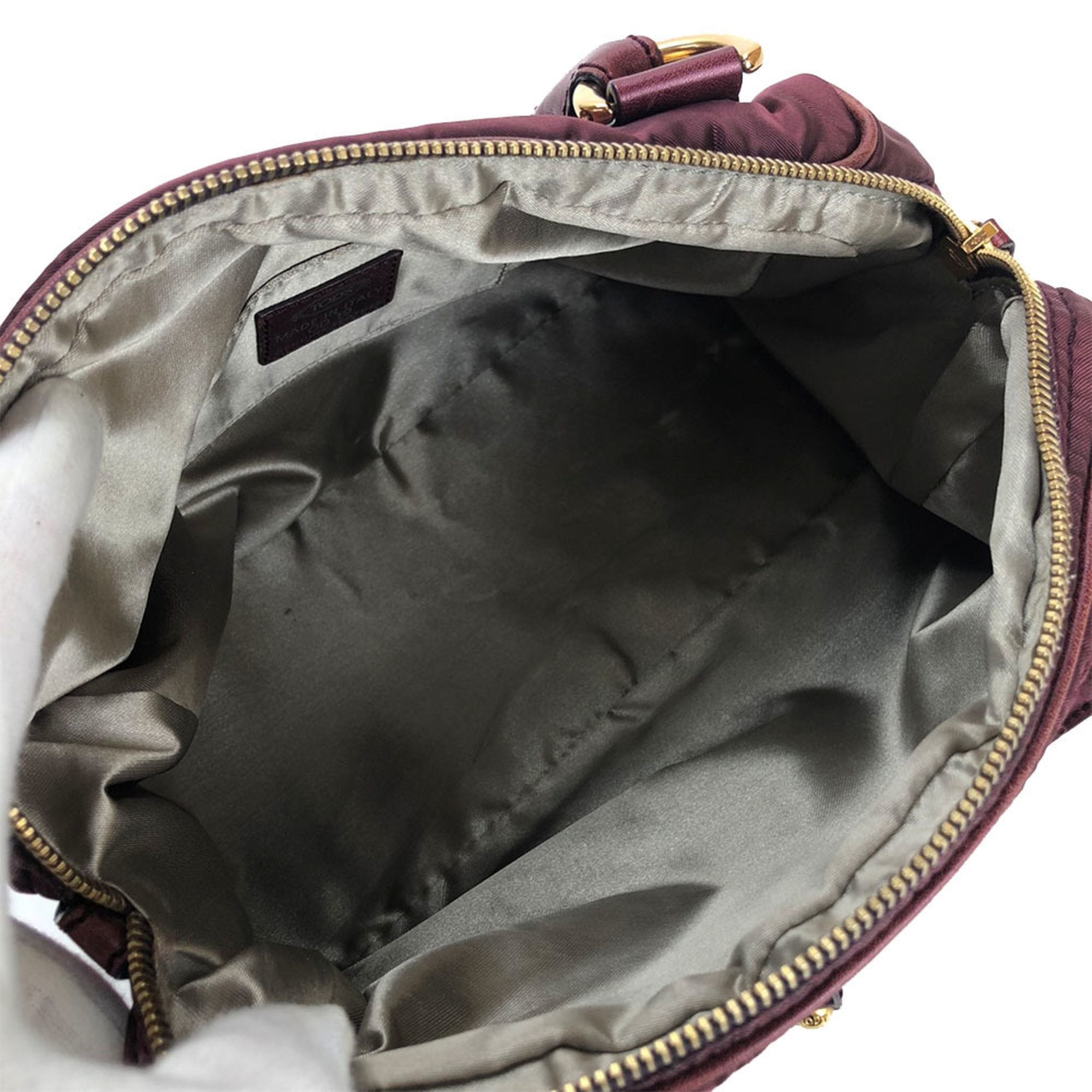 Stylish Bordeaux Nylon & Leather Crossbody Handbag with Adjustable Shoulder Strap - Perfect for Work, Travel & Everyday Use