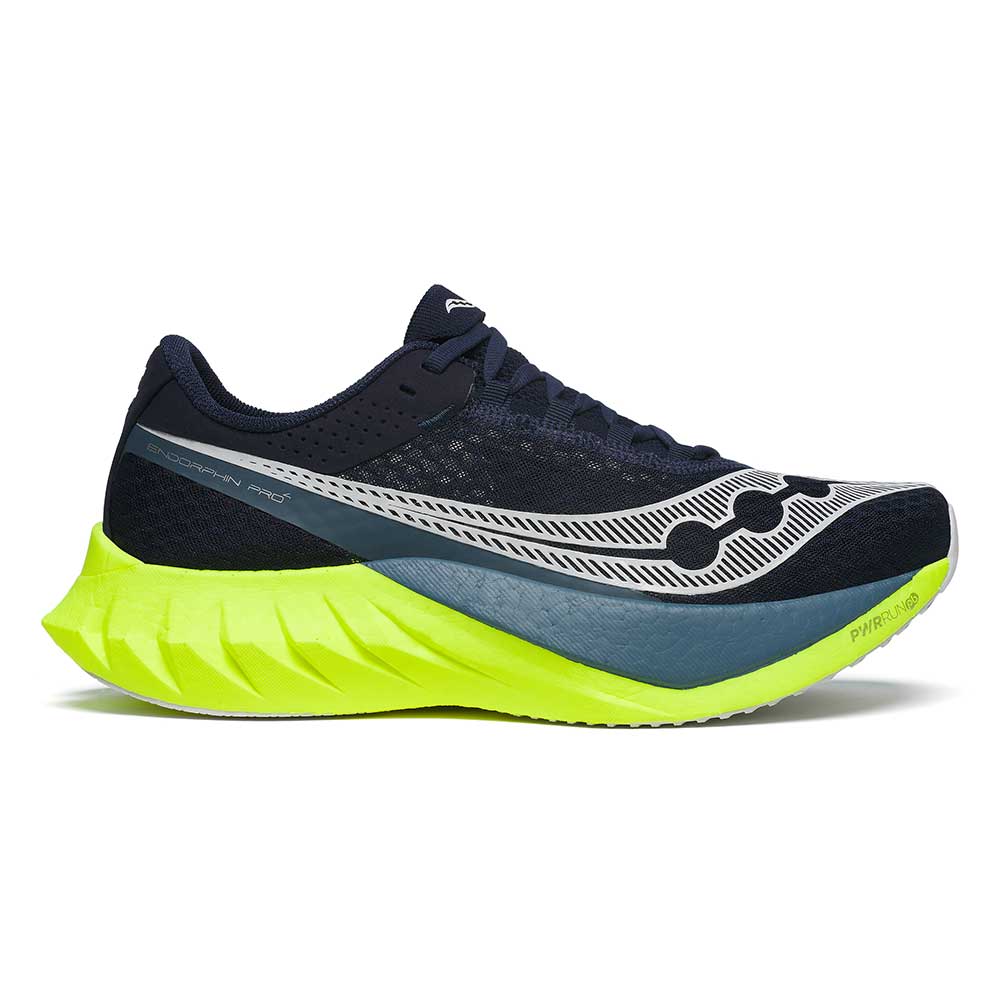 Saucony Endorphin Pro 4 Running Shoes for Men - Navy/Citron - Size 13 D Medium - Lightweight Carbon Fiber Racing Sneakers for Marathon & Road Running