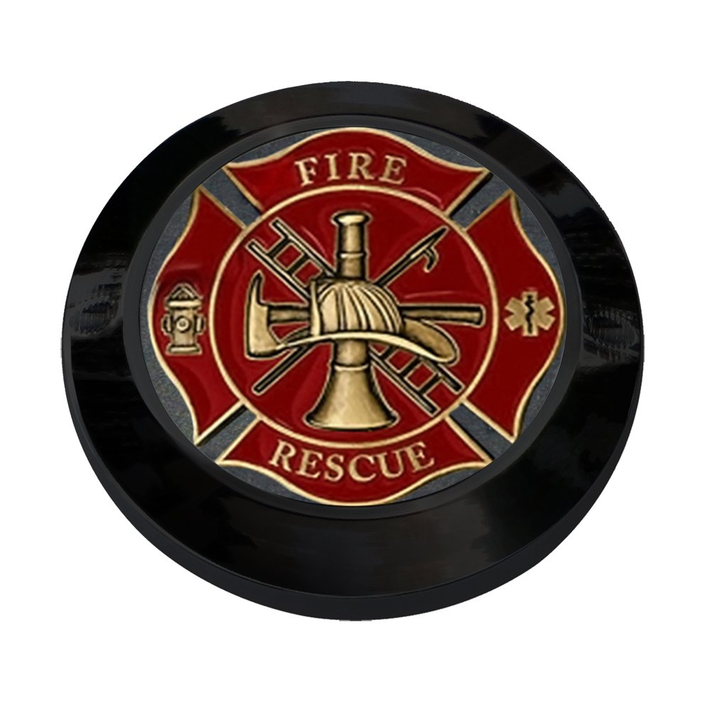 Milwaukee Eight Black Timing Cover Coin Mount Set for Harley Davidson Fire Rescue - Perfect for Motorcycle Customization and Police Bike Accessories