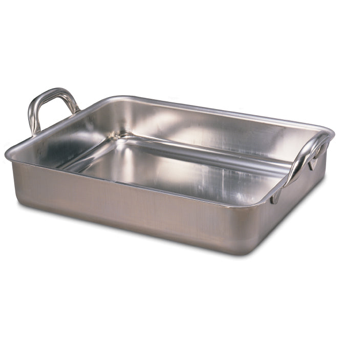 Stainless Steel Roasting Pan with Handles - Large Heavy Duty Oven Safe Roaster for Turkey, Chicken, Beef - Perfect for Thanksgiving, Christmas & Holiday Cooking