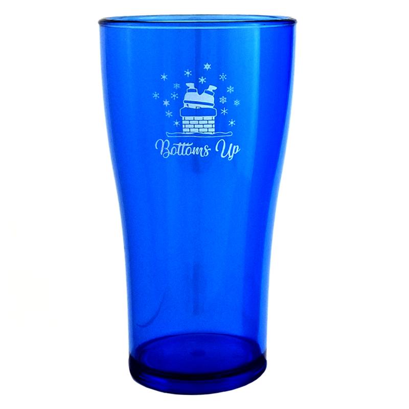 Blue Bottoms Up Plastic Cup - 2 Sizes (16oz & 24oz) - Perfect for Parties, BBQs, and Outdoor Events