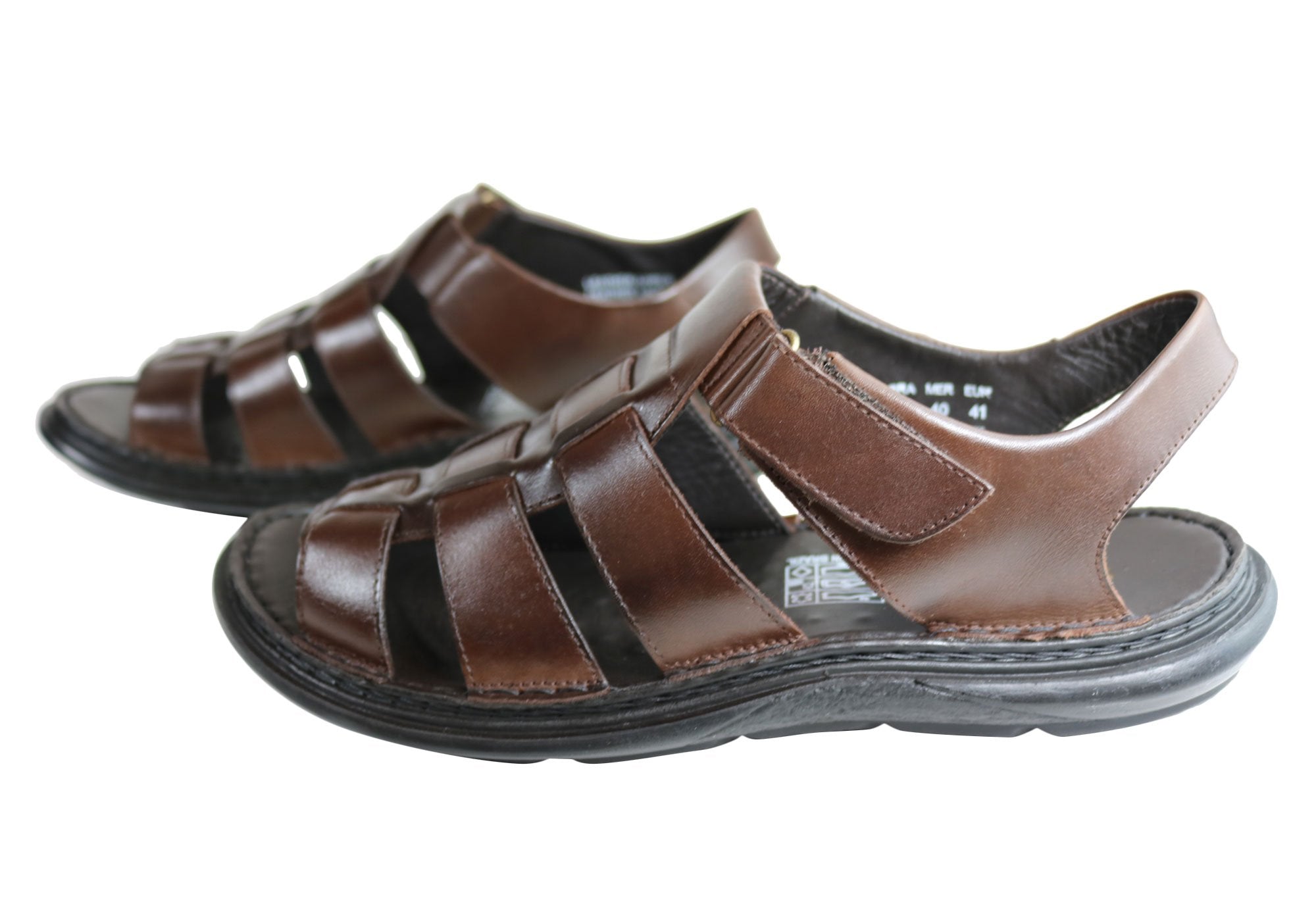 Savelli Kain Men's Leather Comfortable Cushioned Sandals - Handmade in Brazil - Perfect for Beach, Vacation & Summer Outdoor Activities