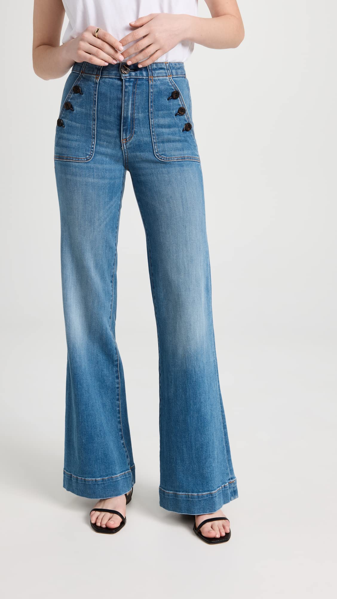 Women's Brick House Wide Leg Dynomite Jeans - High Waisted Stretch Denim Pants for Casual & Boho Style | Perfect for Everyday Wear, Date Nights & Weekend Outfits