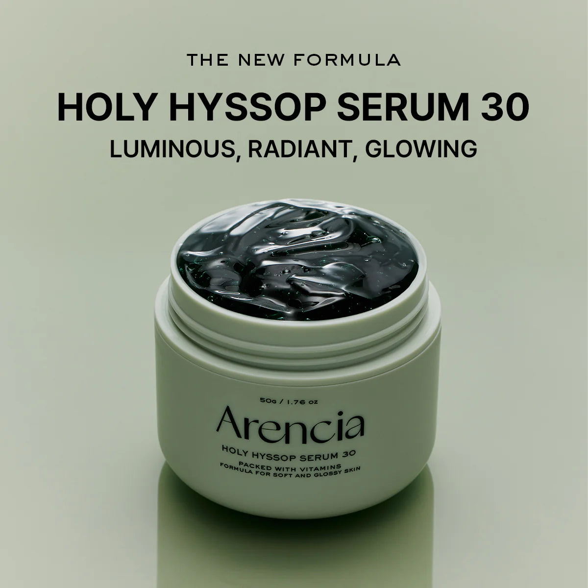 Arencia Holy Hyssop Serum - 30ml / 50g - Organic Anti-Aging Face Serum with Hyaluronic Acid - Hydrating & Brightening Skincare for Women - Perfect for Night Routine & Dry Skin Care