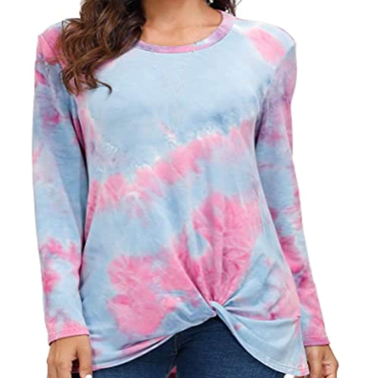 Women's Graphic Long Sleeve T-Shirt | Crew Neck Blouse & Plus Size Tops | Casual & Layering Outfits for Fall/Winter