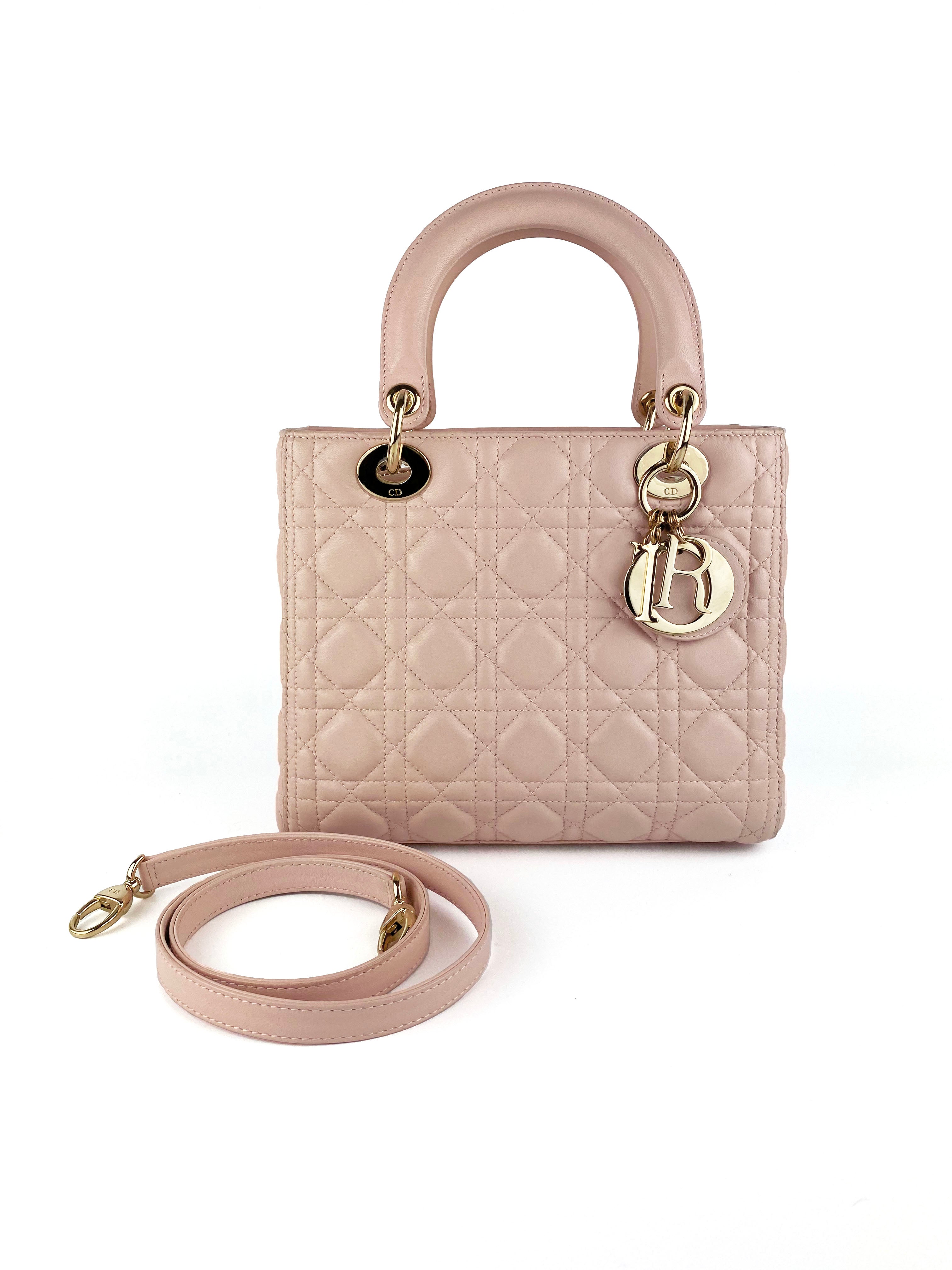 Dior Medium Pink Lady Dior Handbag - Luxury Designer Shoulder Bag for Women | Perfect for Parties, Weddings & Special Occasions