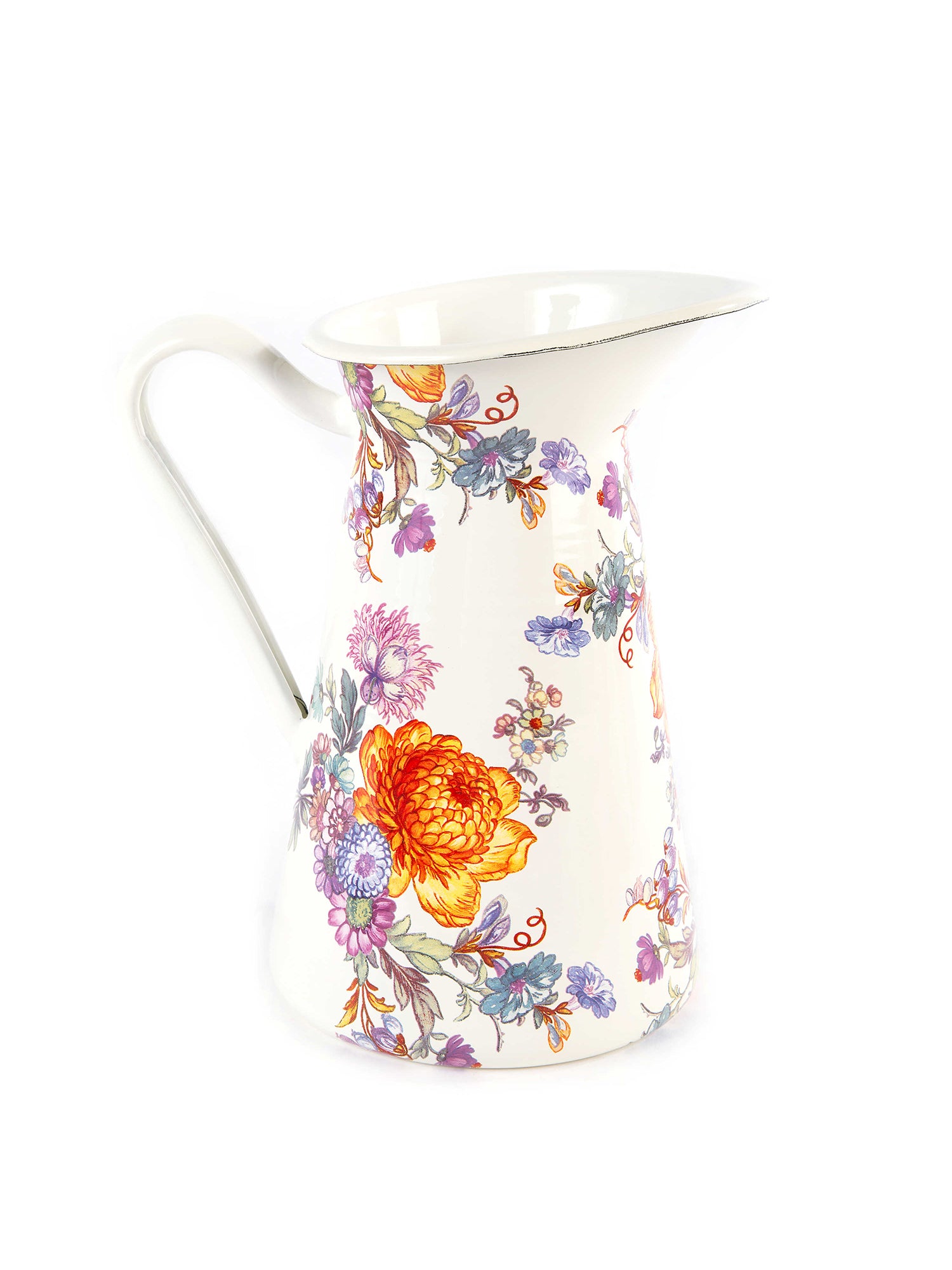 Floral Pitcher for Fresh Flowers - Elegant Glass Vase for Home Decor, Wedding Centerpieces & Table Arrangements