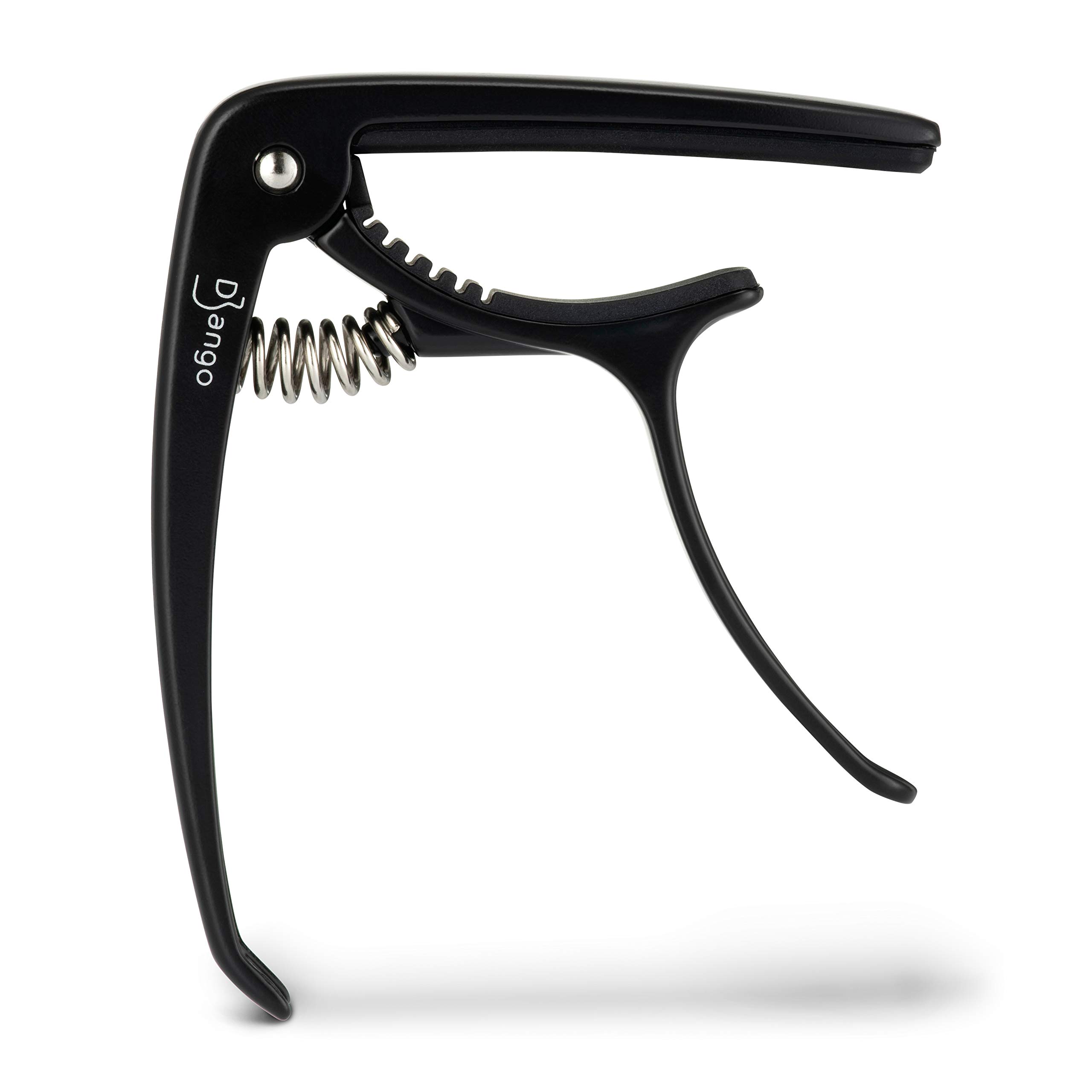 Django Guitar Capo by Pick Geek - Premium Quick-Release Capo for Acoustic, Electric, Ukulele & Classical Guitars - Black with Extra Padding & Peg Puller - Perfect for String Changing & Neck Protection - Ideal for Live Performances, Studio Recording & Practice Sessions