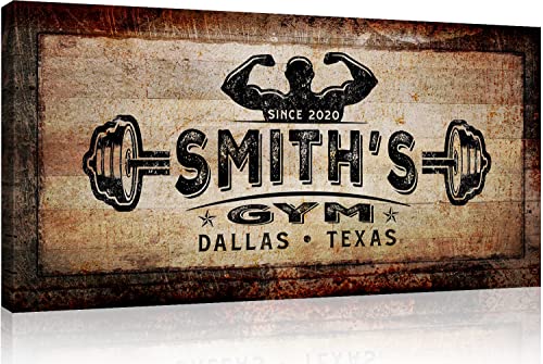Gym Name on Rustic Copper Background