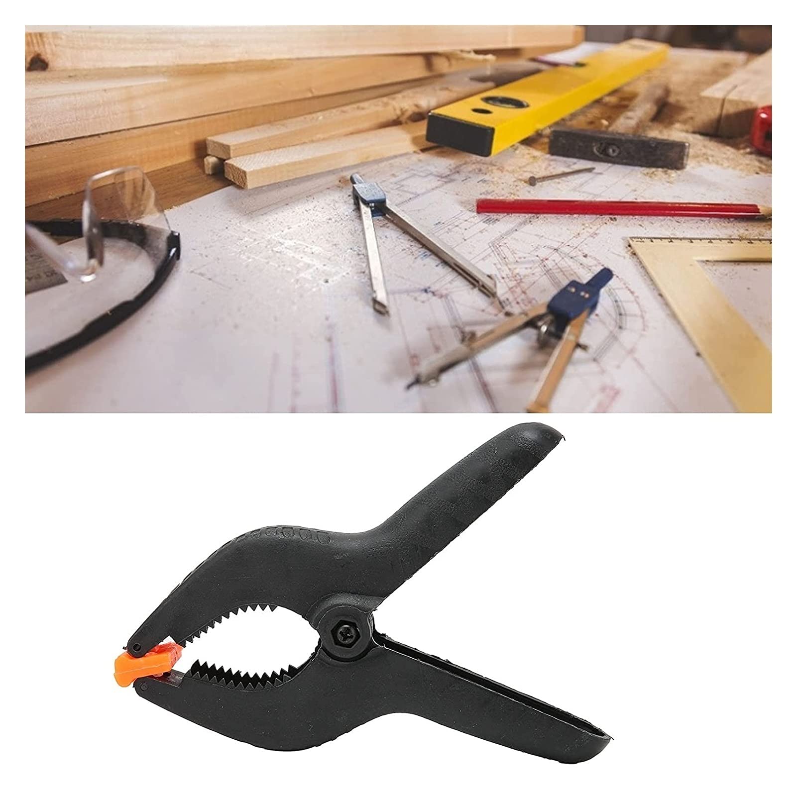 WJJ Spring Clips for Photography & Woodworking - 20 Pcs Plastic Toggle Clamps for DIY Projects, Crafting, and Photo Backdrops