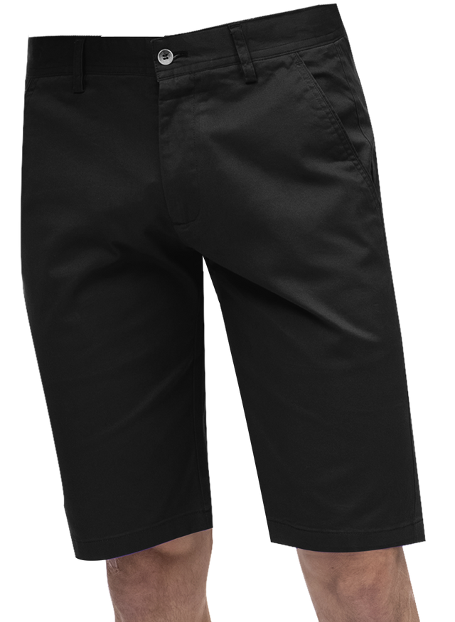 EJ Samuel Men's Black Chino Shorts - Comfortable Casual Summer Short Pants for Outdoor Activities & Travel | CHS01