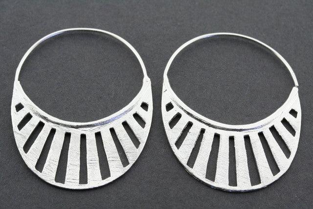 Rising Sun Hoop Earrings - Sterling Silver Jewelry for Women - Perfect for Everyday Wear & Special Occasions
