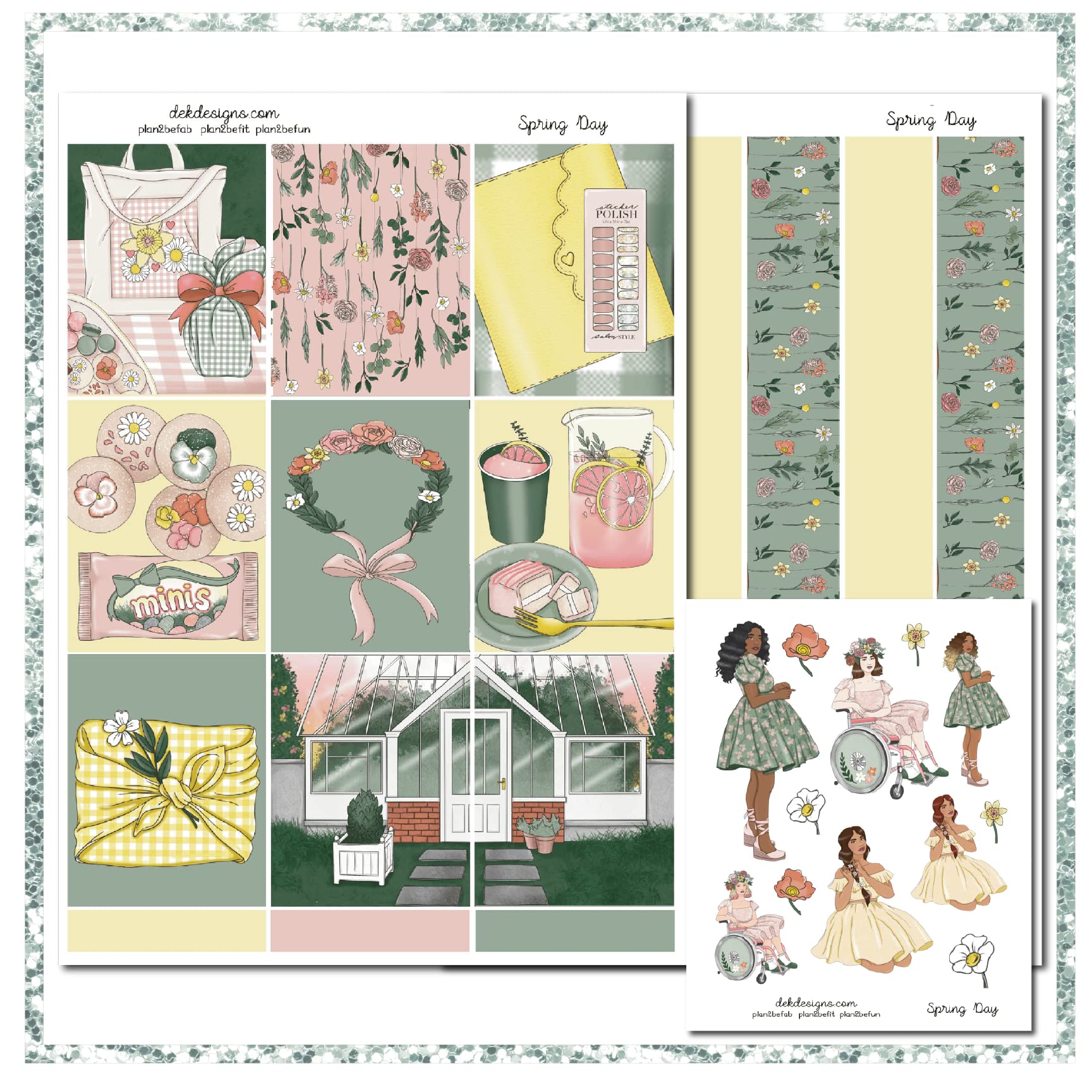 Premium Spring Day Life Planner Sticker Kit - 150+ Matte Stickers for Bullet Journals, Scrapbooking & DIY Projects - Perfect for Organizing, Decorating & Gift Giving