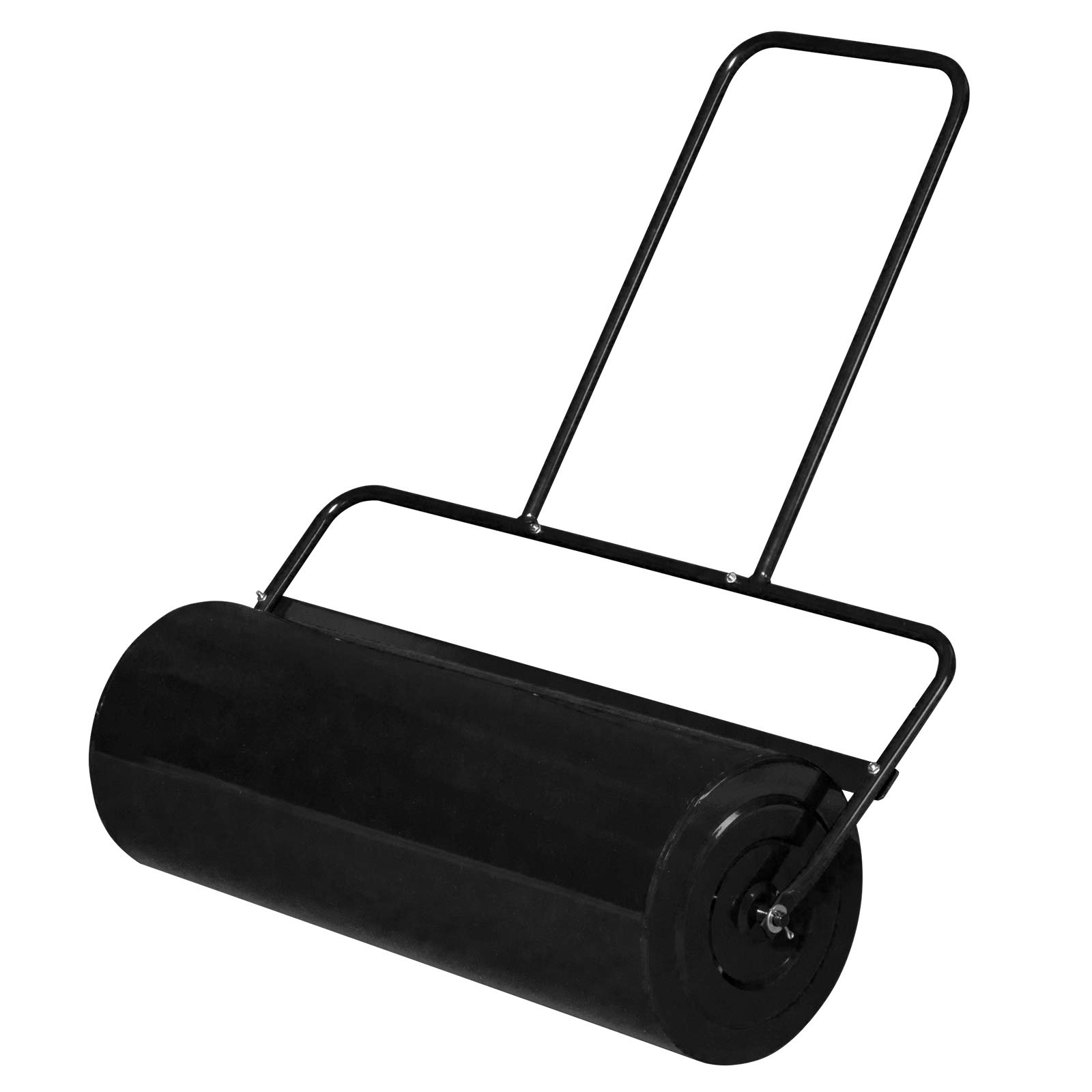 VINGLI 36 Inch Heavy Duty Lawn Roller - Water or Sand Filled Garden Drum Roller for Leveling Grass, Soil & Yard - Push/Tow Behind for Lawn Care, Landscaping & Backyard Maintenance (Black) | Perfect for New Sod Installation, Seed Planting & Ground Compaction