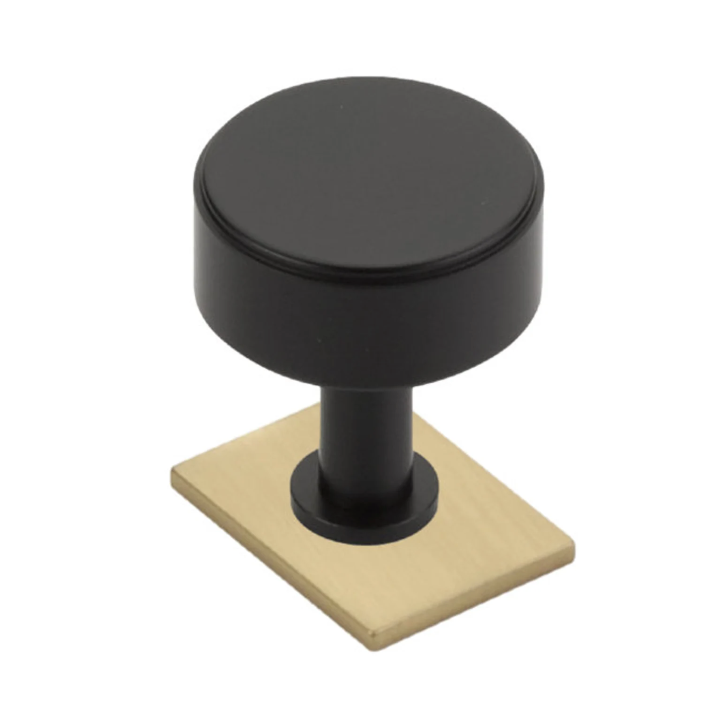 Dual Finish Maison No. 2 Smooth Champagne Bronze and Matte Black Drawer Pulls and Cabinet Knobs with Backplate - Elegant Hardware for Kitchen Cabinets, Dressers & Furniture Upgrade