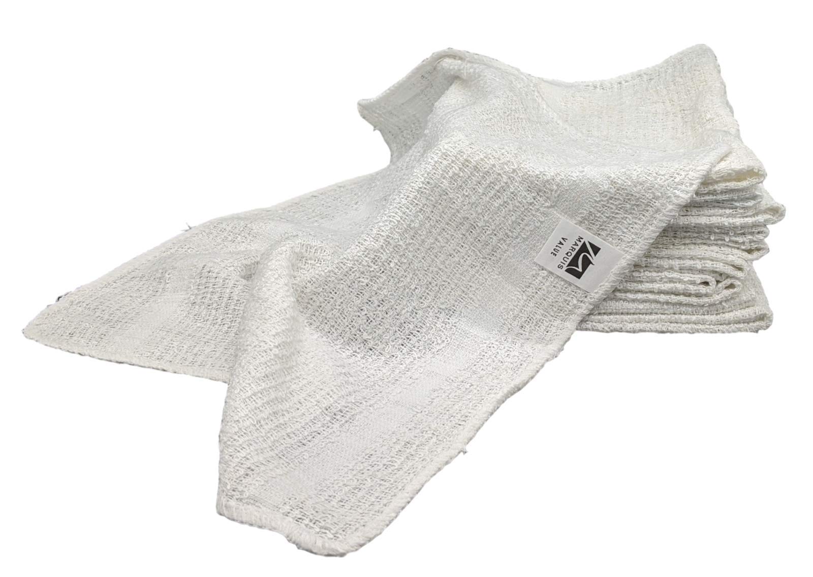 600 Pack 12x12 Inch White Cotton Rags - Reusable Lightweight Thin Cloth for Wood Staining, Painting, Crafts, Garage Cleaning - Premium Value Rags (1/2 Lb per Dozen) - Perfect for DIY Projects, Home Improvement & Workshop Use