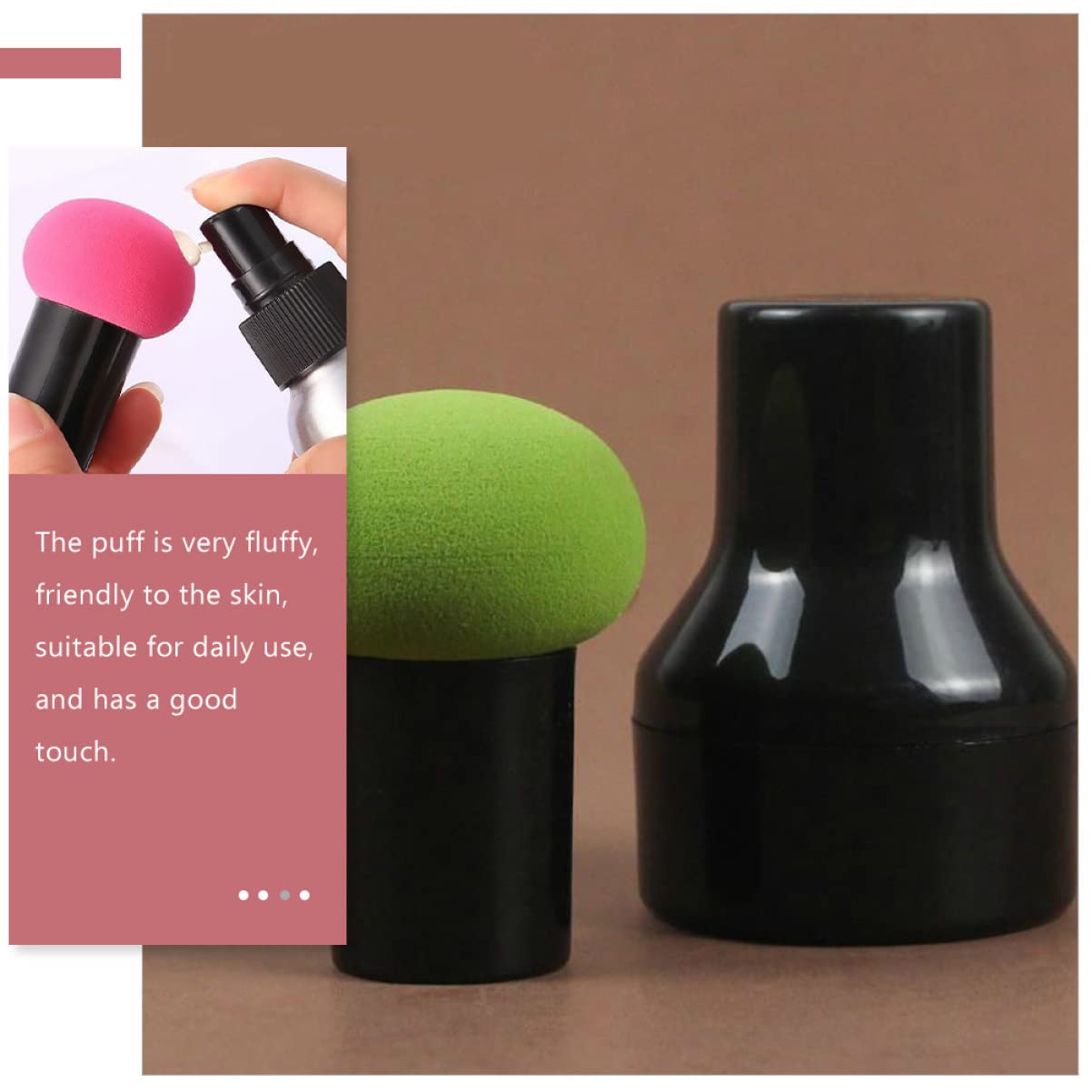 Beauty Makeup Powder Puffs 10 Pack - Soft Non-Slip for Flawless Foundation Application