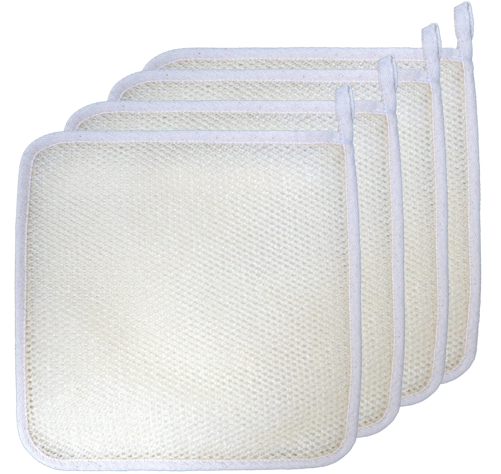Gentle Weave Bath Cloths (4-Pack) - Ultra Soft & Absorbent Washcloths for Spa, Baby Care & Sensitive Skin | Perfect for Bath, Shower & Facial Cleansing