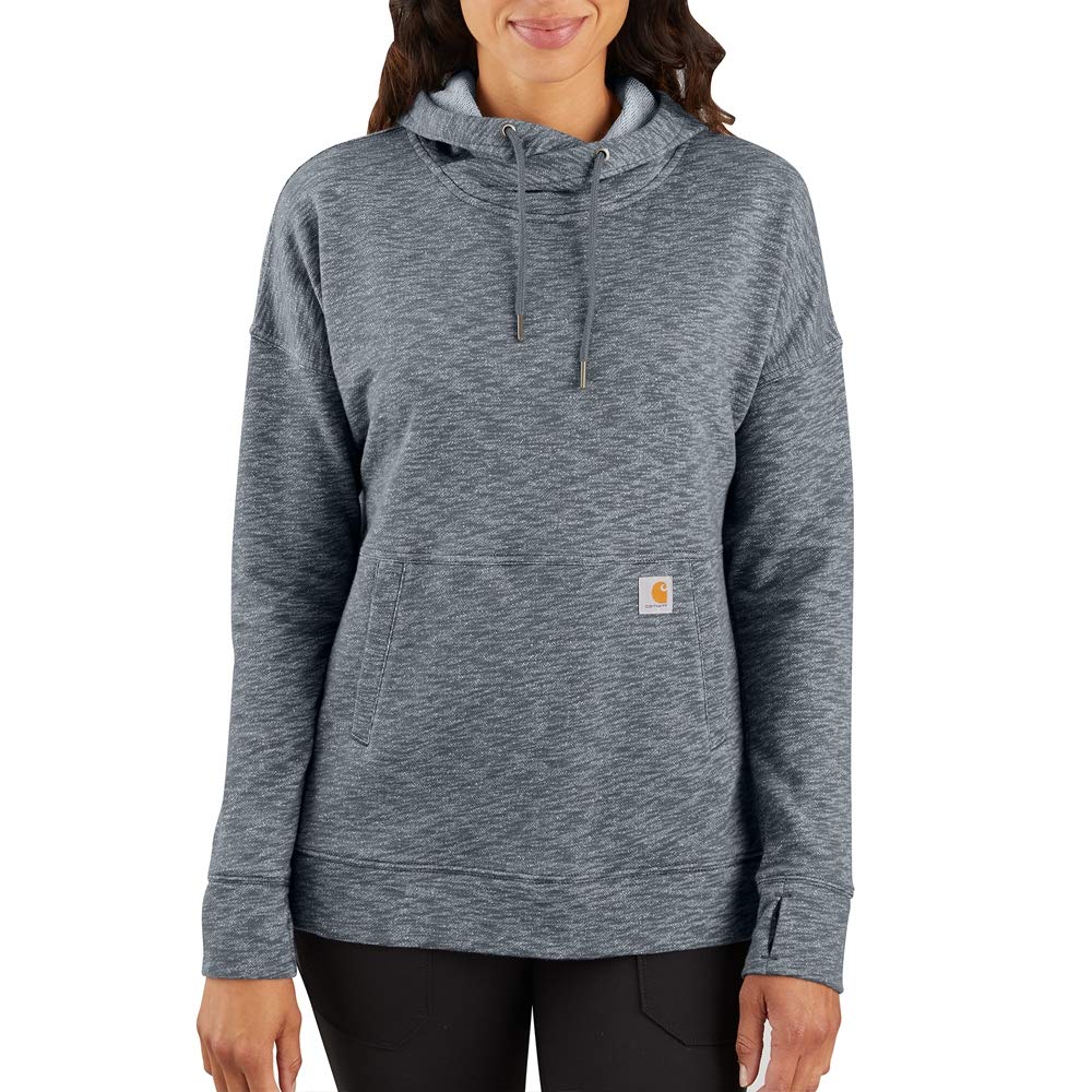 Carhartt Women's Newberry Fleece Hooded Sweatshirt - Soft Warm Pullover Hoodie for Women (Regular & Plus Sizes) - Perfect for Outdoor Work, Casual Wear & Winter Layering