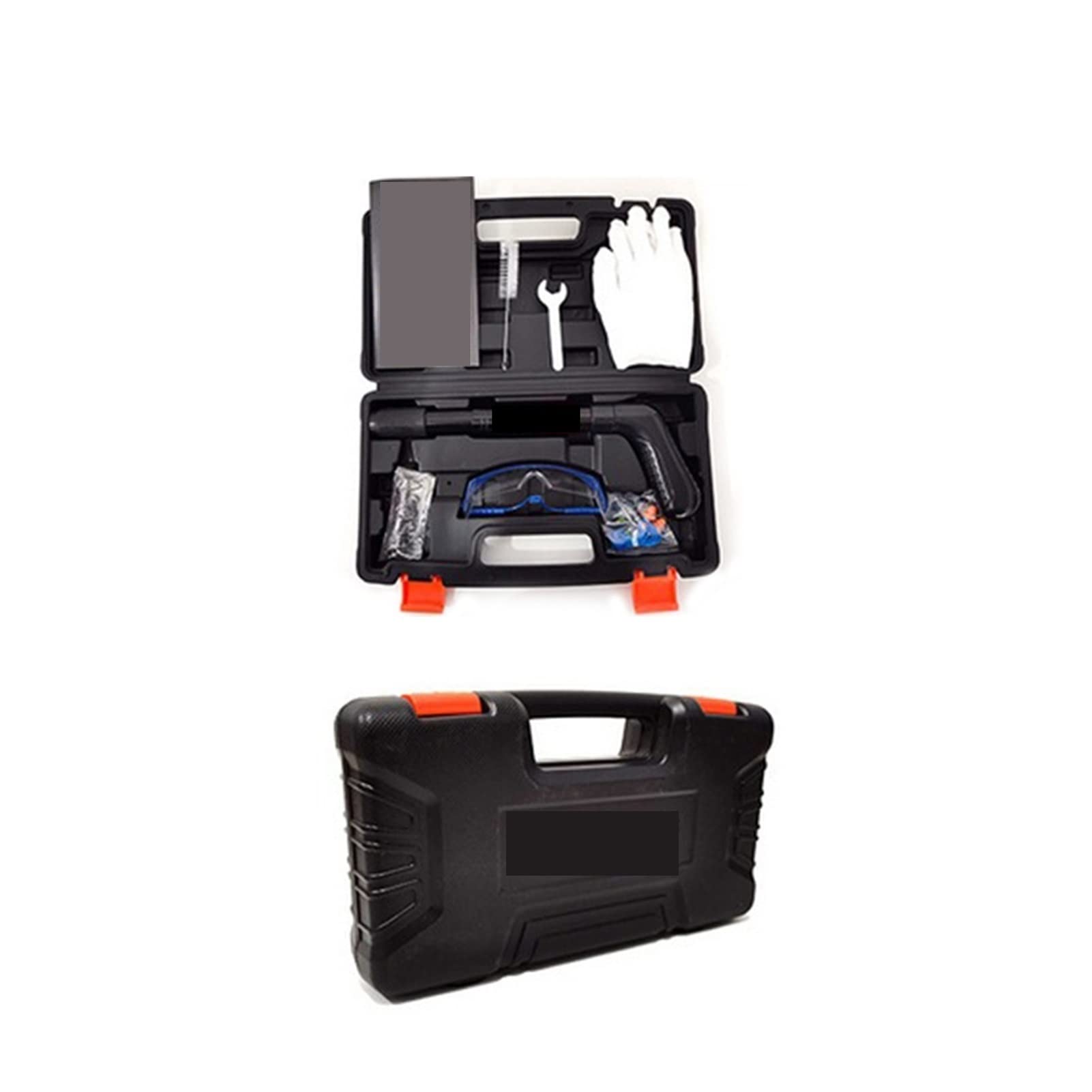 **Pneumatic Nail Gun Combo Kit - Electric Steel Nailer with 10 Round Nails & Concrete Wall Anchors | Ergonomic & Lightweight for DIY, Woodworking, and Construction Projects**