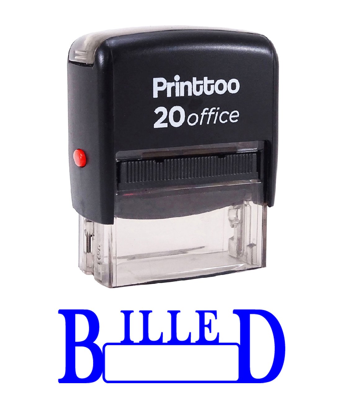 Custom Self-Inking Rubber Stamp by Printtoo - Blue Office Stationery for Business, Crafting & DIY Projects - Perfect for Documents, Envelopes & Scrapbooking