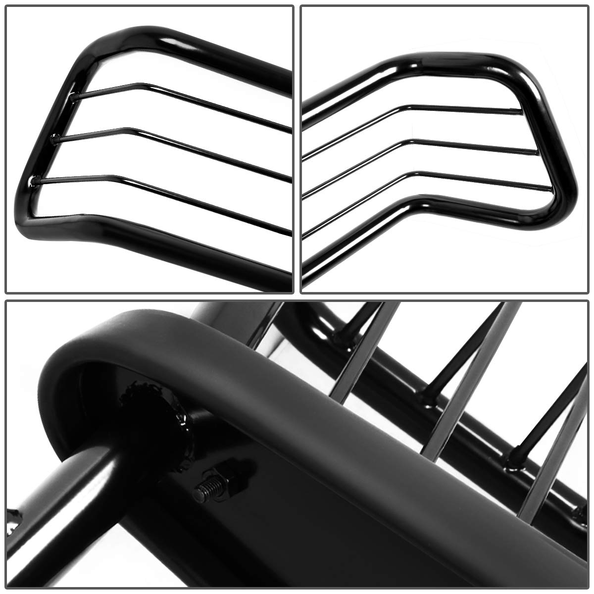 DNA Motoring GRILL-G-038-BK Black Front Bumper Brush Grille Guard for 2003-2008 Honda Pilot - Heavy Duty Off-Road Protection & Stylish Upgrade for Trucks & SUVs - Perfect for Outdoor Adventures, Hunting & Off-Roading