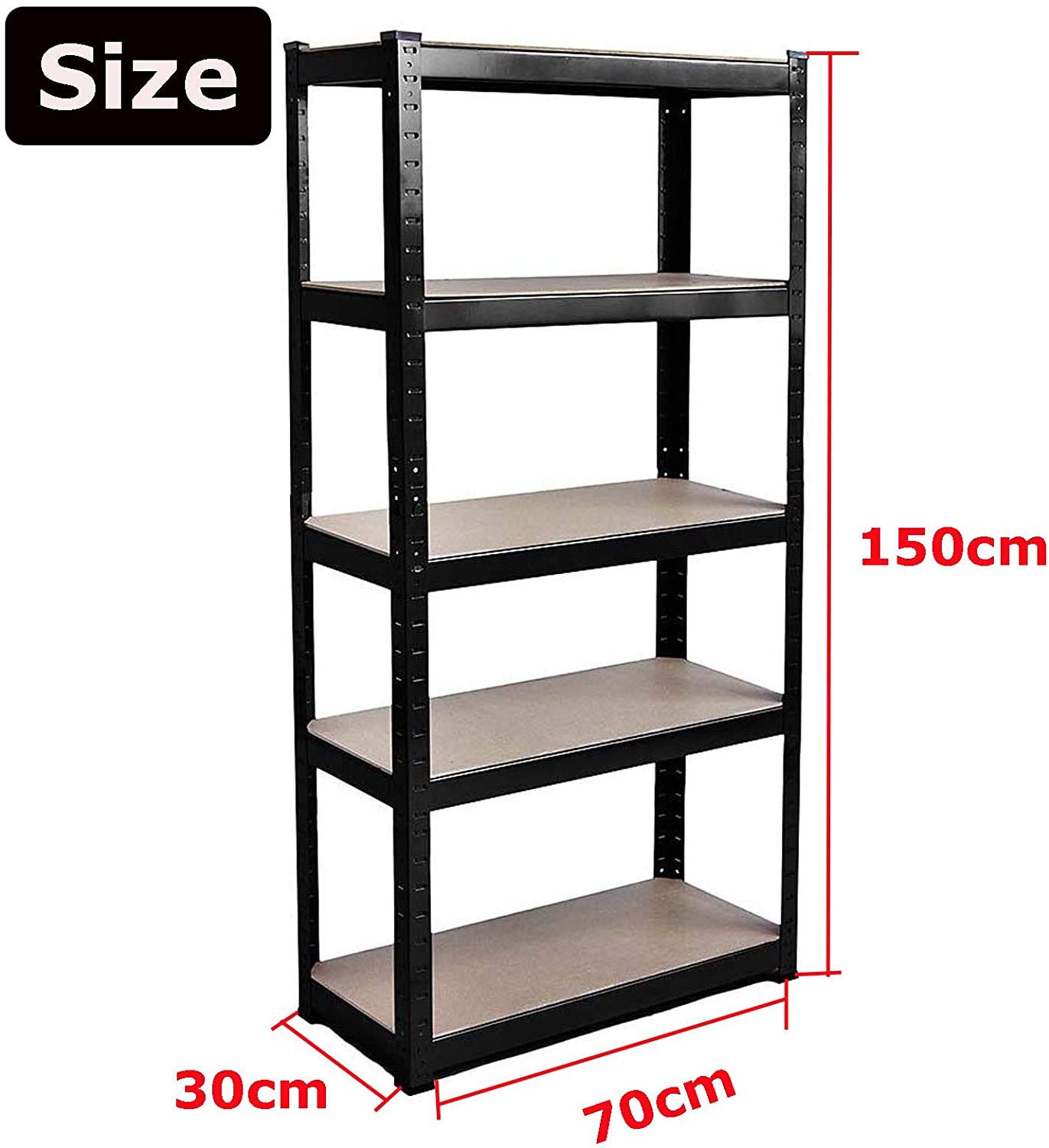 5-Tier Heavy Duty Metal Storage Shelves - 28